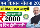 PM Kisan Yojana : इसदिन जारी होगी पीएम किसान की 20वीं किस्त