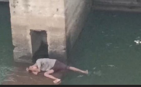 नशे में युवक का हाई वोल्टेज ड्रामा, हसदेव बैराज में कूदता नजर आया, राहगीरों की लगी भीड़