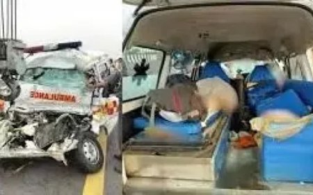 अमेठी : शव लेकर आ रही एंबुलेंस पिकअप से टकराई, पांच लोगों की दर्दनाक मौत,एक घायल