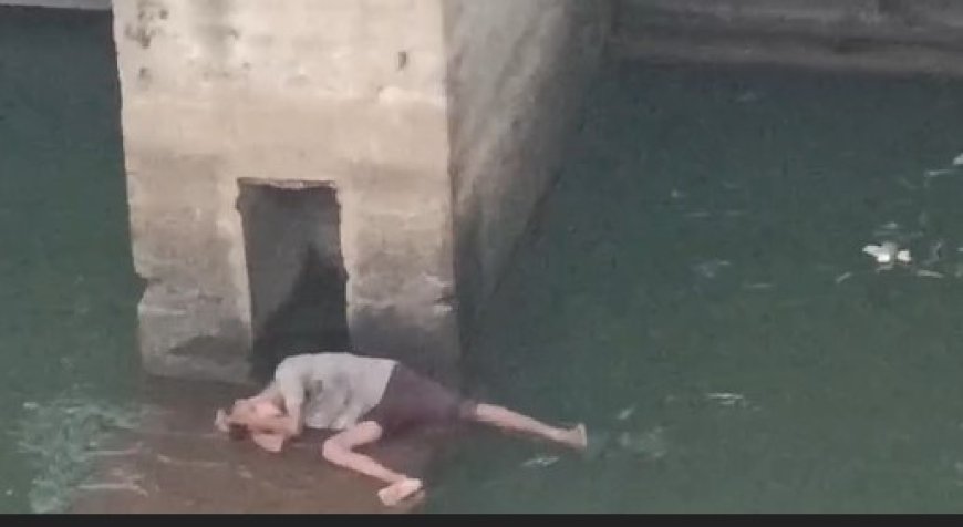 नशे में युवक का हाई वोल्टेज ड्रामा, हसदेव बैराज में कूदता नजर आया, राहगीरों की लगी भीड़
