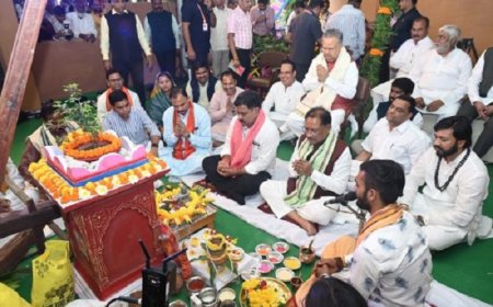 मुख्यमंत्री निवास में हरेली उत्सव: सीएम साय ने गौरी-गणेश, नवग्रह की पूजा कर भगवान शिव का किया अभिषेक