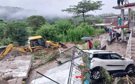 हिमाचल प्रदेश के मंडी में भारी बारिश से मची तबाही, भूस्खलन के कारण मलबे की चपेट में आने से दो मौत, 20 से ज्यादा गाड़ियां दबी
