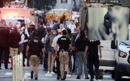 मैनहट्टन में फिर अंधाधुंध गोलीबारी:पुलिस अधिकारी समेत 4 की मौत, हमलावर ने खुद को भी मारी गोली