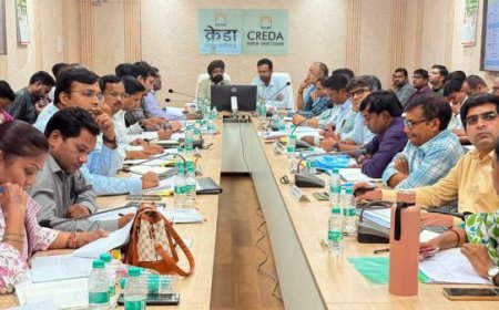 क्रेडा अध्यक्ष भूपेंद्र सवन्नी एवं सीईओ राजेश सिंह राणा ने क्रेडा में ली मासिक समीक्षा बैठक