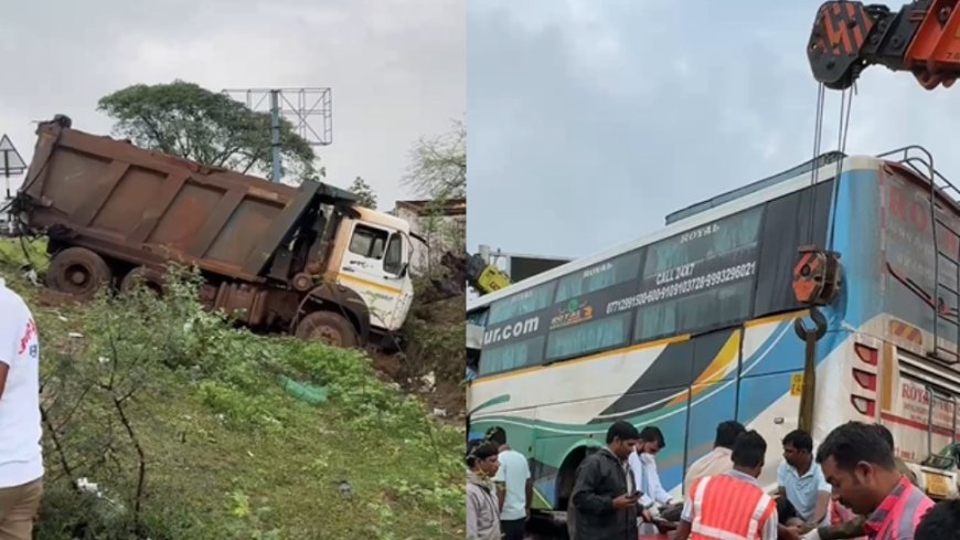 BREAKING : अभनपुर में स्लीपर बस हादसे का शिकार, 3 लोगों की मौत