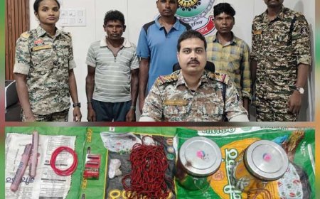 2 लाख के ईनामी नक्सली सहित 3 नक्सली गिरफ्तार