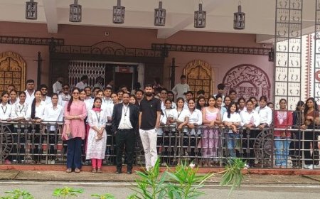 मैट्स विश्वविद्यालय मुख्य परिसर के कला संकाय के विद्यार्थियों ने किया आदिवासी संग्रहालय नया रायपुर का शैक्षणिक भ्रमण