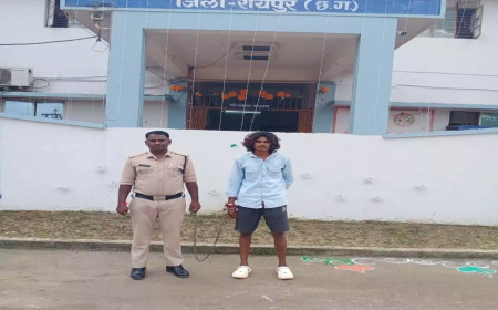 रायपुर: दारू के लिए पैसे मांगने और मारपीट करने वाला युवक गिरफ्तार, चाकू बरामद