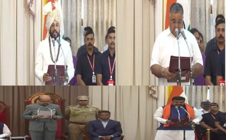 छत्तीसगढ़ कैबिनेट का विस्तार: राजेश अग्रवाल, गुरु खुशवंत और गजेंद्र यादव ने ली शपथ