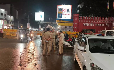 गणेश स्थापना पर पुलिस कप्तान का देर रात गश्त, रायपुर में बढ़ी सुरक्षा