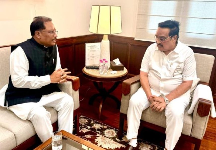 मुख्यमंत्री विष्णुदेव साय ने केंद्रीय जलशक्ति मंत्री सी आर पाटिल से की मुलाकात, बोधघाट परियोजना पर हुई चर्चा