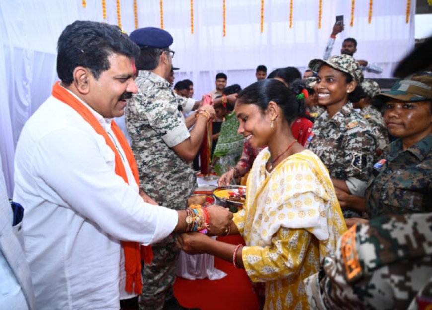 उपमुख्यमंत्री विजय शर्मा ने राखी बँधवाकर किया अपना वादा पूरा