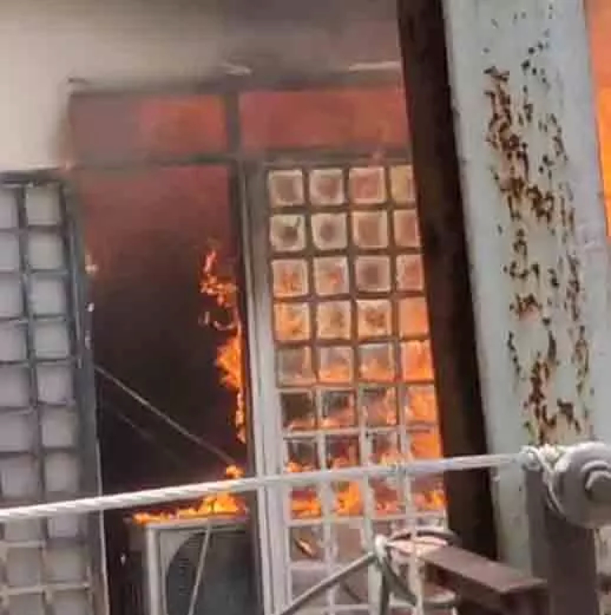 बिलासपुर में बैग दुकान के ऊपर आग, परिवार बाल-बाल बचा