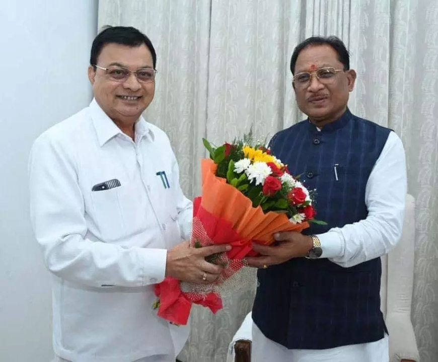 मुख्यमंत्री साय को उद्योग मंत्री लखनलाल देवांगन ने दी जापान–कोरिया यात्रा की शुभकामनाएं