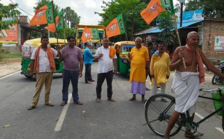 प्रधानमंत्री की मां के अपमान पर बिहार बंद: पटना से जहानाबाद तक सड़क पर उतरे NDA समर्थक