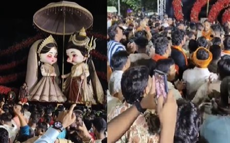 Ganesh Controversy: गणेश पंडाल में आइटम सॉन्ग बजाने और AI प्रतिमा पर मचा बवाल, हिंदू संगठनों ने जमकर किया प्रदर्शन