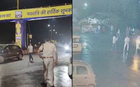 डोंगरगढ़ नवरात्र: युवक ने पुलिसकर्मी पर किया हमला, CCTV फुटेज वायरल