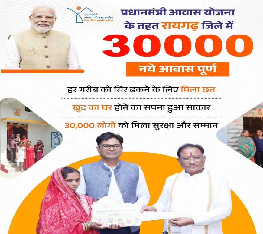 प्रधानमंत्री आवास योजना के तहत 30,000 घर बने पूरे, ओपी चौधरी ने दी बधाई