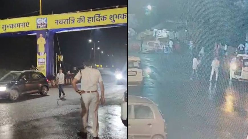 डोंगरगढ़ नवरात्र: युवक ने पुलिसकर्मी पर किया हमला, CCTV फुटेज वायरल