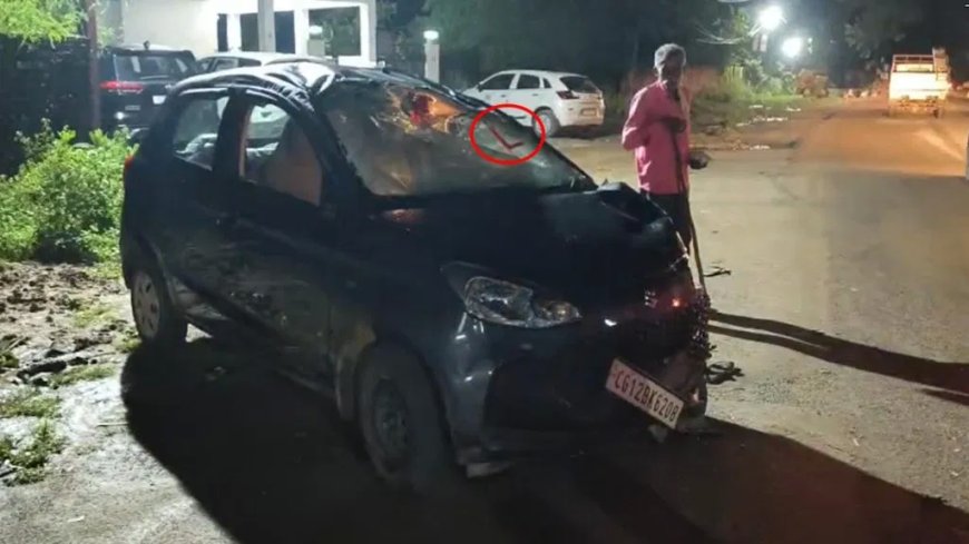 हादसा: तेज रफ्तार कार ने बाइक सवार को मारी टक्कर, महिला और बच्चा भी घायल