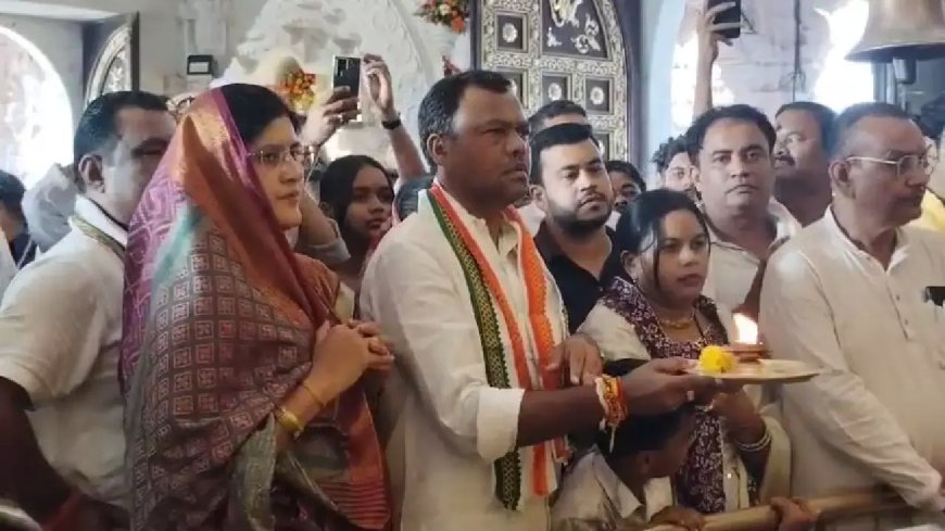 डोंगरगढ़ पहुंचे पीसीसी चीफ दीपक बैज, मां बम्लेश्वरी के दर्शन कर भाजपा सरकार पर साधा निशाना