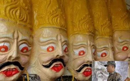 रायपुर में 110 फीट ऊंचे रावण की सुरक्षा के लिए तैनात हैं 24 घंटे जवान