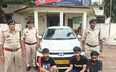 कार से अफीम की तस्करी का भंडाफोड़, तीन युवक गिरफ्तार