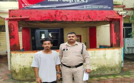 हाथ में चाकू लेकर धमकाने वाला आरोपी गिरफ्तार