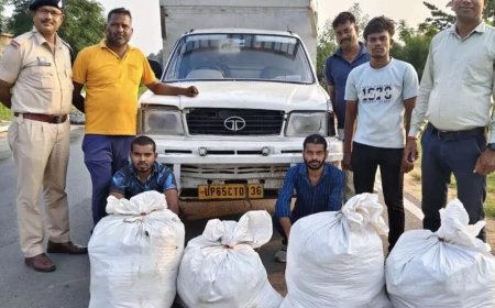 अंतरराज्यीय गांजा तस्करी फेल, 1 क्विंटल 10 किलो बरामद, दो गिरफ्तार