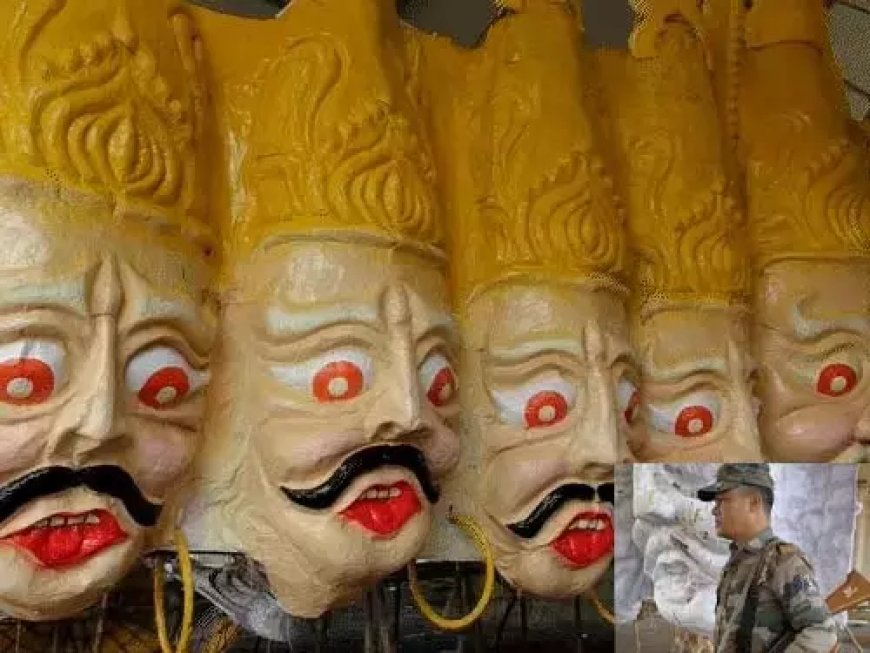 रायपुर में 110 फीट ऊंचे रावण की सुरक्षा के लिए तैनात हैं 24 घंटे जवान