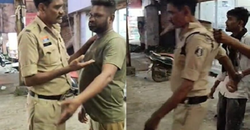 फिर शर्मसार हुई खाकीवर्दी… नशे में धुत जवान का वीडियो वायरल, युवक ने लगाया पैसे छीनने का आरोप