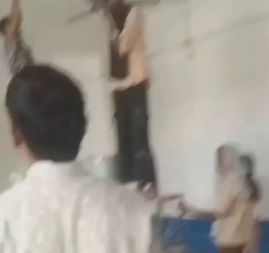 आत्मानंद स्कूल में छात्रों से पुताई कराने का वीडियो वायरल, प्राचार्य को नोटिस जारी