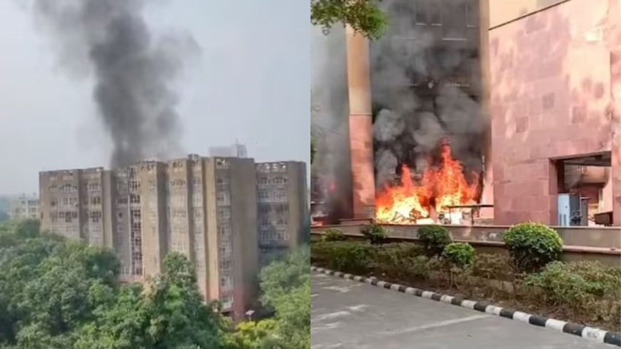 दिल्ली: सांसदों के आवास ब्रह्मपुत्र अपार्टमेंट में भीषण आग, दमकल की 6 गाड़ियां मौके पर