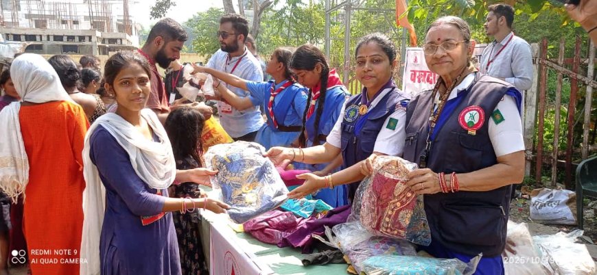 स्काउट्स एवं गाइड्स ने ‘जज्बा वेलफेयर सोसायटी’ के साथ मिलकर किया वस्त्रदान