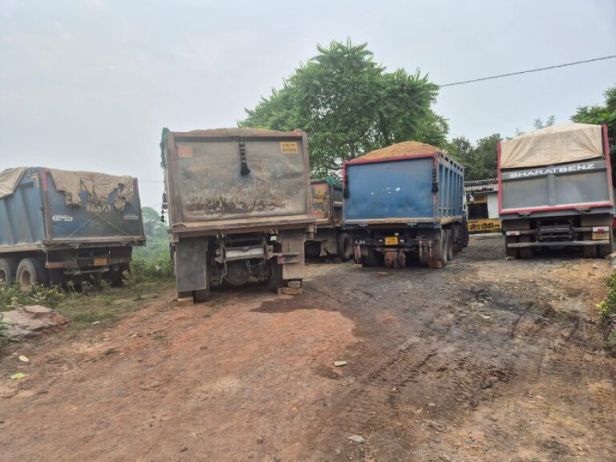 खनिज विभाग की कार्रवाई सिर्फ गाड़ियों तक सीमित  रही