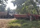 खनिज विभाग की बड़ी कार्रवाई, 10 ट्रैक्टर और 2 हाईवा जब्त