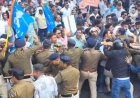 बिलासपुर में कांग्रेस का जोरदार प्रदर्शन,कलेक्टर कार्यालय घेराव के दौरान तनाव