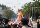 कांग्रेस ने नेहरू चौक बिलासपुर में जोरदार प्रदर्शन किया और सरकार का पुतला जलाया
