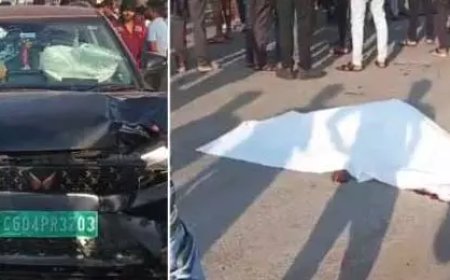 सड़क हादसा: तेज रफ्तार कार की टक्कर से दूध बेचने वाले युवक की मौत, लोगों ने किया चक्काजाम