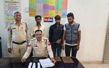 पुराना बस स्टैंड में दहशत फैलाने वाले तीन आरोपी को चाकू सहित तारबहार पुलिस ने किया गिरफ्तार