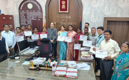 उत्कृष्ट कार्य करने वाले 13 बीएलओ को कलेक्टर ने किया सम्मानित