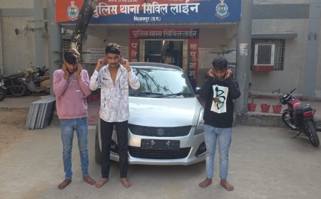 बिना नंबर कार में न्यू रिवर व्यू पर खतरनाक स्टंट...सिविल लाइन पुलिस ने तीन युवाओं को किया गिरफ्तार