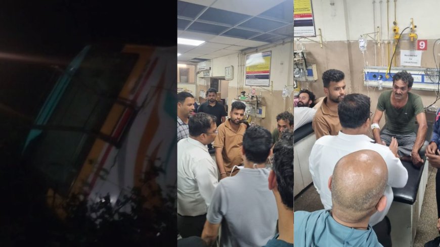 इंदौर में बड़ा सड़क हादसा: बस और कार खाई में गिरीं, 3 की मौत, 13 घायल