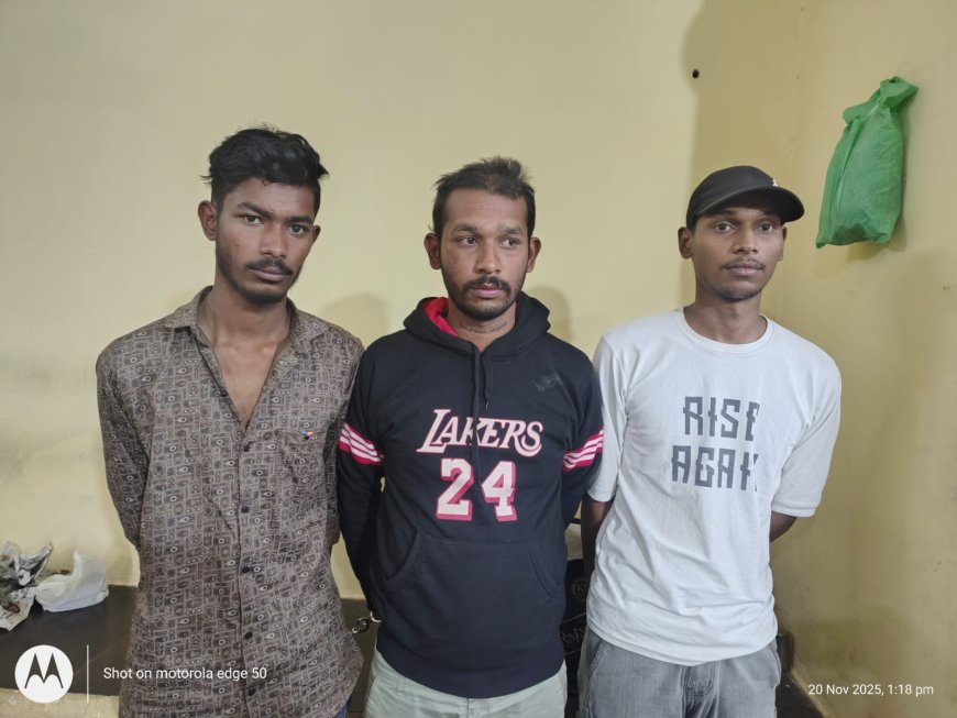 युवती से छेड़छाड़ करने वाले तीन आरोपी गिरफ्तार, भेजे गए जेल बिलासपुर पुलिस का त्वरित प्रहार — महिला सुरक्षा सर्वोपरि