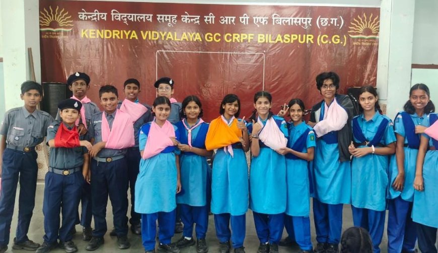 केंद्रीय विद्यालय सीआरपीएफ में  स्काउट-गाइड प्रशिक्षण शिविर