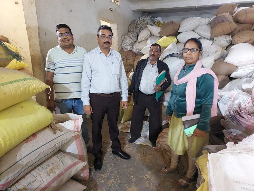 कार्रवाई में साढ़े 7 लाख का अवैध धान जब्त