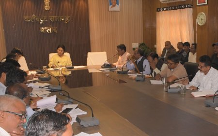 जिले में गन्ना क्षेत्र विस्तार हेतु सभी संबंधित अधिकारी-कर्मचारी समन्वित रूप से प्रयास करें: कलेक्टर मिश्रा...कृषक चैपाल के माध्यम से किसानों को ग्रीष्मकालीन धान के बदले गन्ना फसल लेेने करें प्रोत्साहित  कलेक्टर ने ली जिले में गन्ना क्षेत्र के विस्तार हेतु बैठक