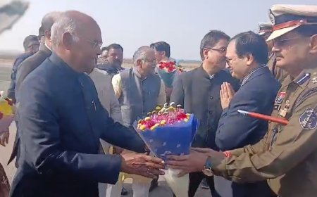 पूर्व राष्ट्रपति रामनाथ कोविंद,राज्यपाल रमेन डेका और मुख्यमंत्री विष्णुदेव साय पहुंचे बिलासपुर...शामिल होंगे अटल बिहारी वाजपेई विश्व विद्यालय के दीक्षांत समारोह में