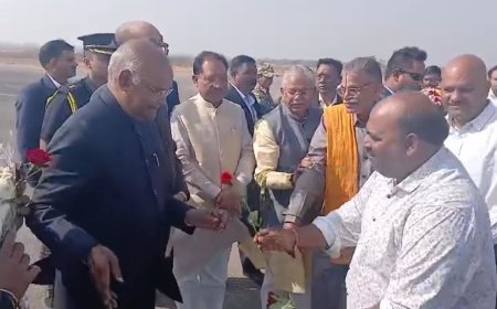 पूर्व राष्ट्रपति रामनाथ कोविंद,राज्यपाल रमेन डेका और मुख्यमंत्री विष्णुदेव साय पहुंचे बिलासपुर...शामिल होंगे अटल बिहारी वाजपेई विश्व विद्यालय के दीक्षांत समारोह में