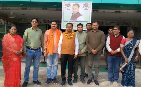 आयुष चिकित्सक डॉ.देवेंद्र कश्यप को भाजपा चिकित्सा प्रकोष्ठ का प्रदेश संयोजक बनाए जाने पर आयुष मेडिकल एसोसिएशन, भाजपा कोसाबाड़ी मंडल एवं जिला कोरबा भाजपा चिकित्सा प्रकोष्ठ ने किया स्वागत एवं सम्मान